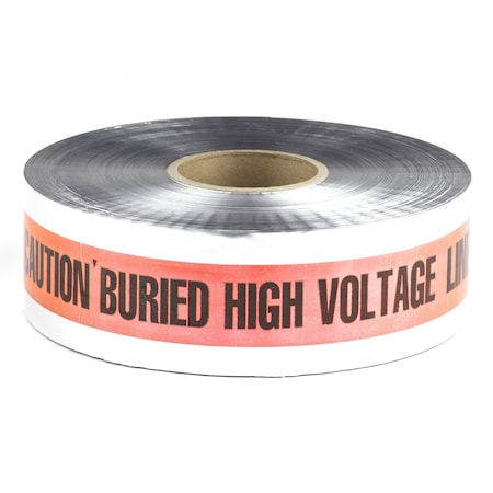 L.H. Dottie 3'' X 1000' Red Detectable Tape (Caution Buried High Voltage Line Below)